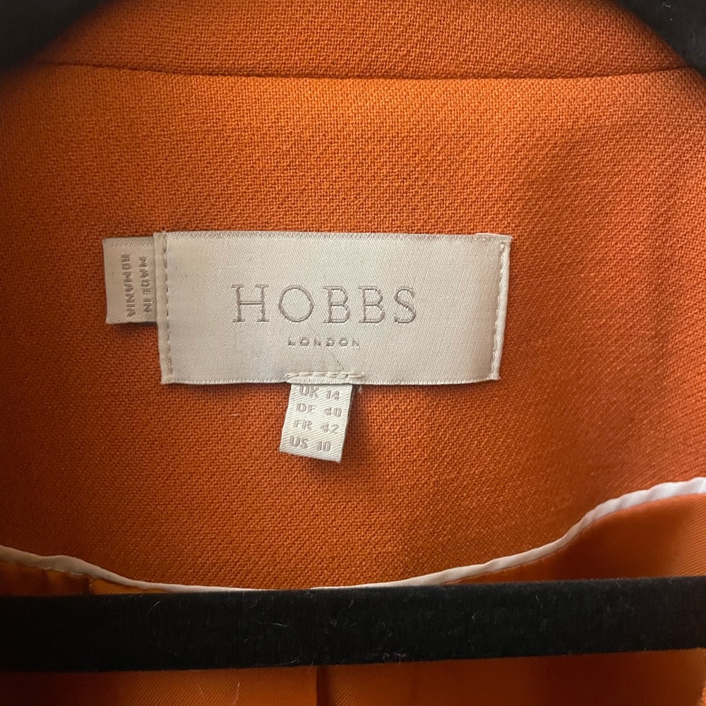 Hobbs London Warm Autumn Orange Blazer